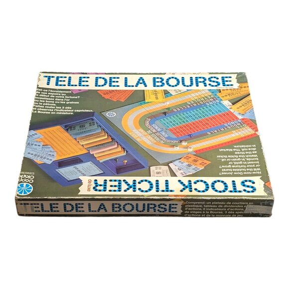 VTG Stock Ticker Board Game Deluxe Edition Complete Copp Clark Wooden Die USA - Picture 7 of 9